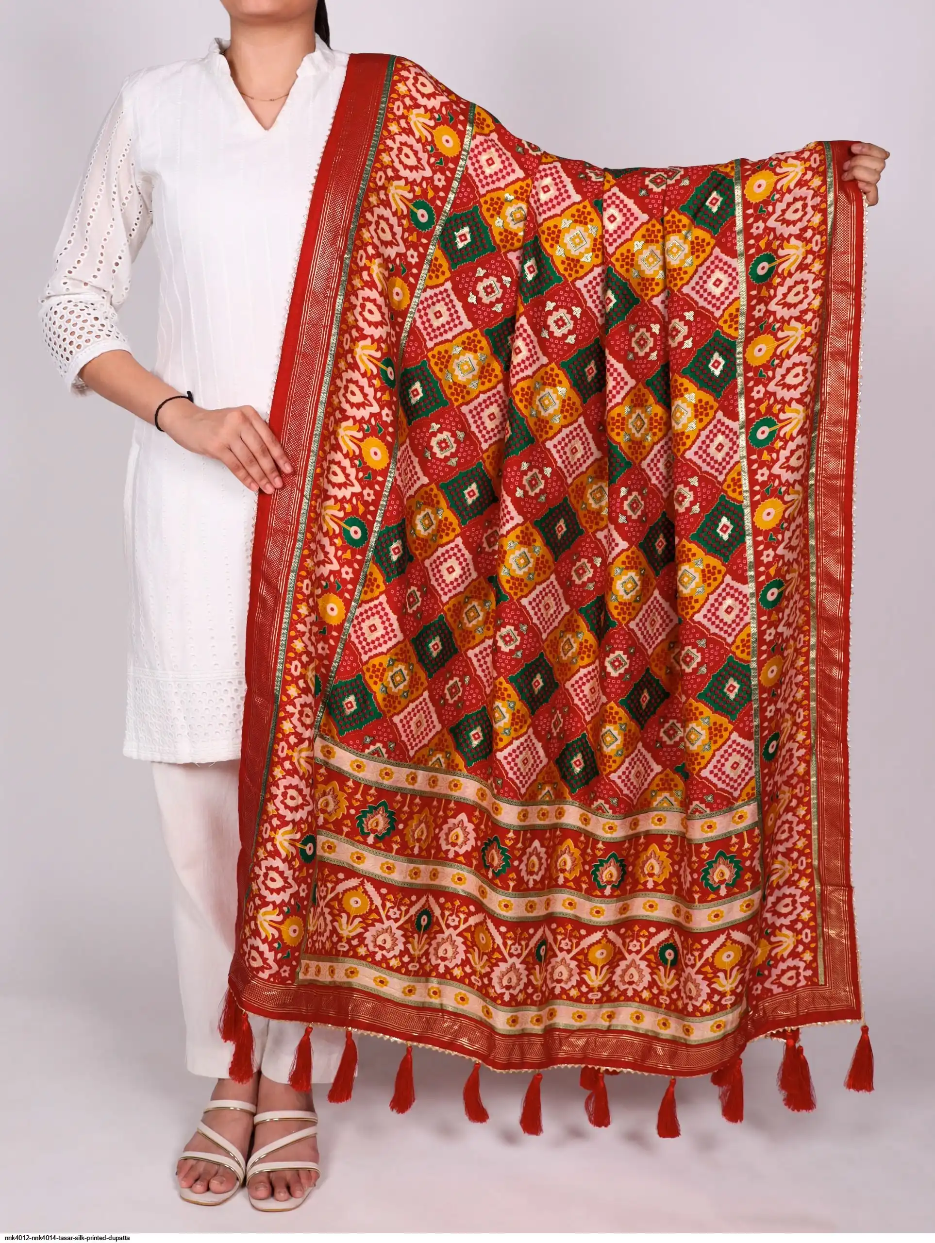 NNK4012 NNK4014 TASAR SILK PRINTED DUPATTA 2