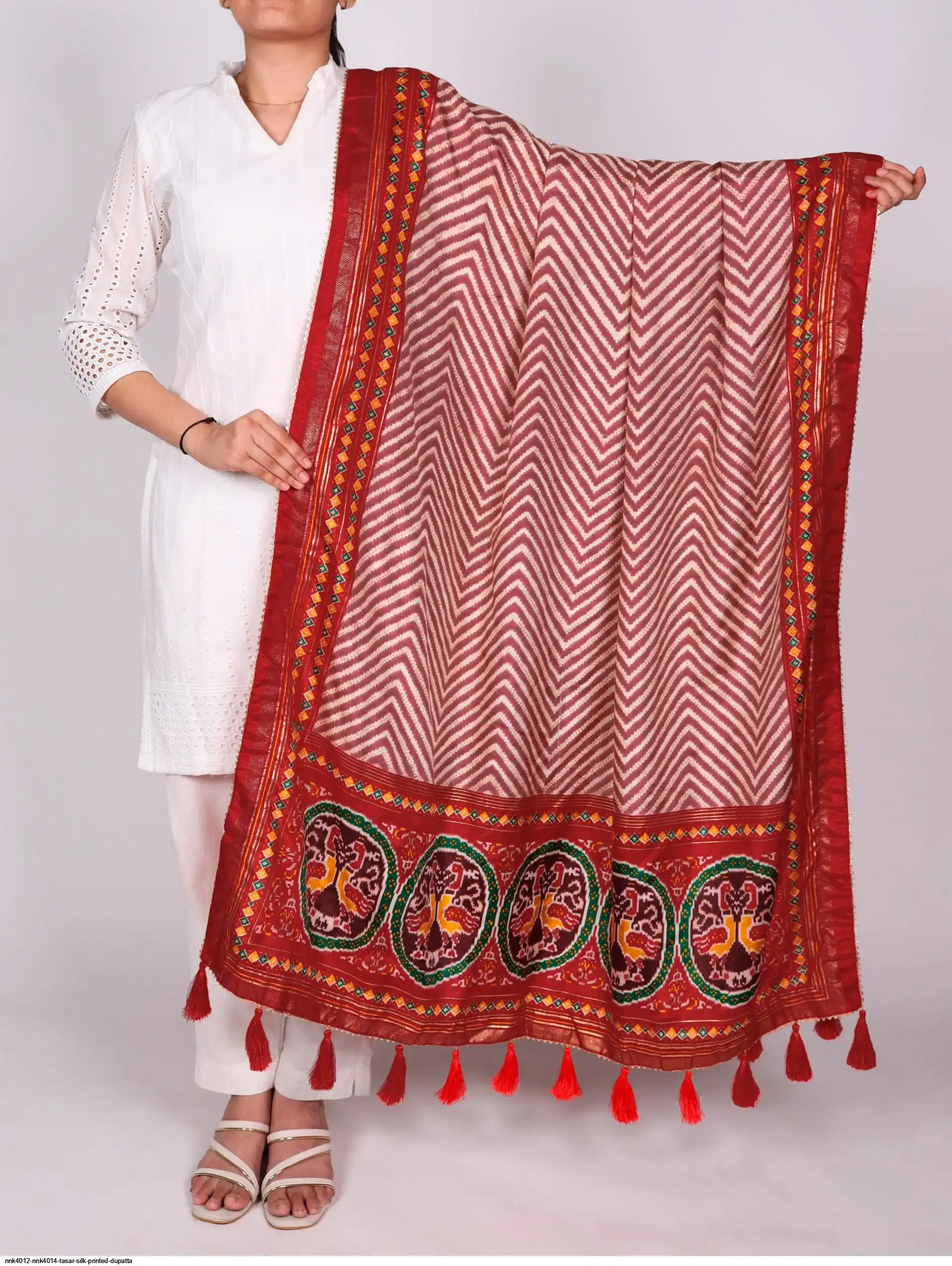 NNK4012 NNK4014 TASAR SILK PRINTED DUPATTA 4