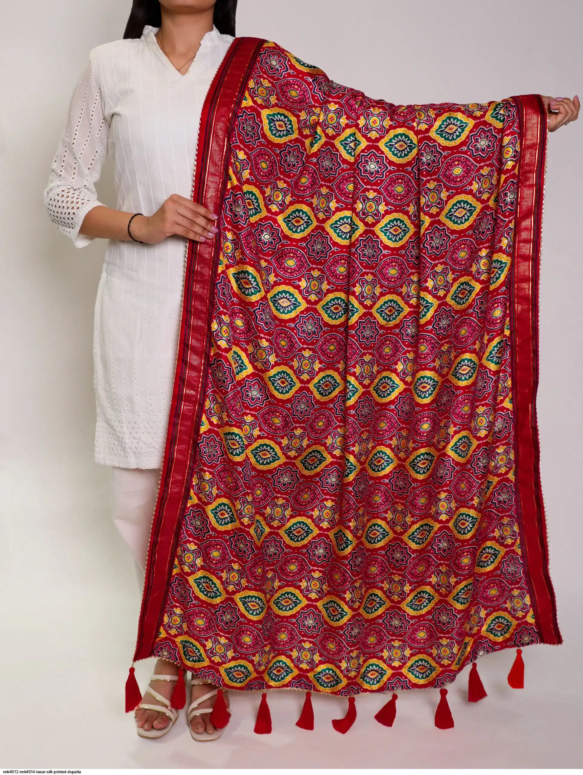 NNK4012 NNK4014 TASAR SILK PRINTED DUPATTA 1