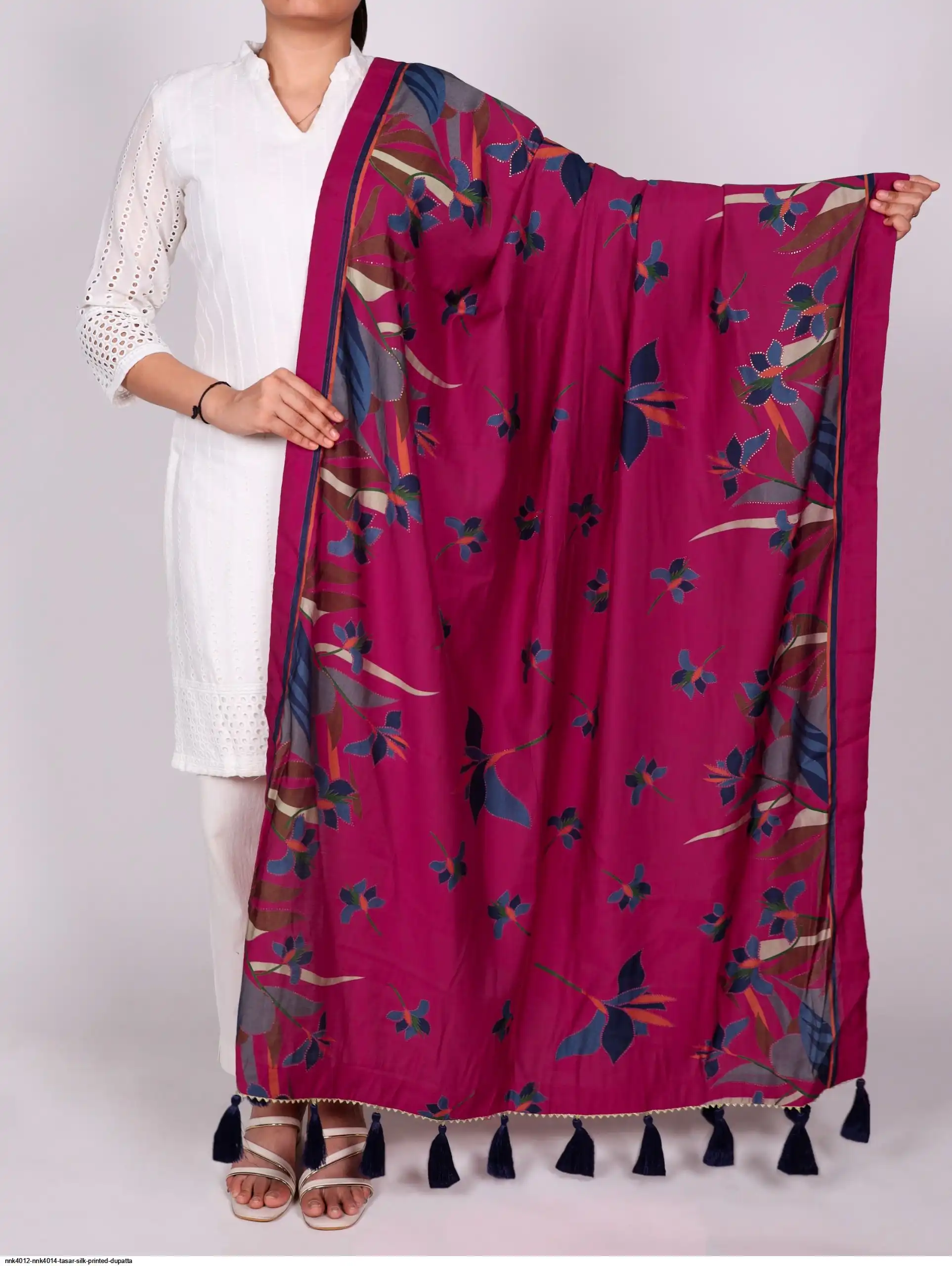 NNK4012 NNK4014 TASAR SILK PRINTED DUPATTA 22