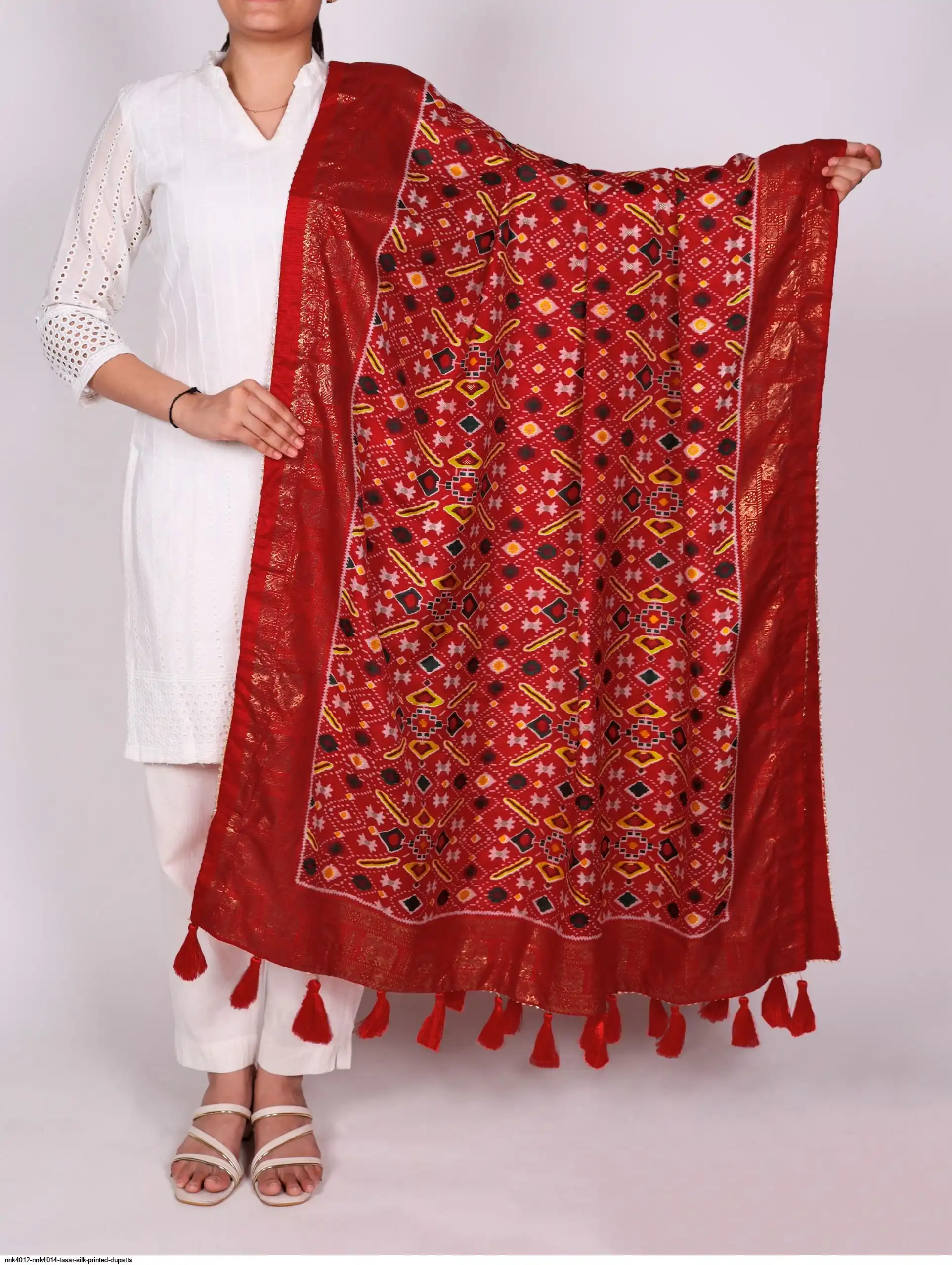 NNK4012 NNK4014 TASAR SILK PRINTED DUPATTA 11