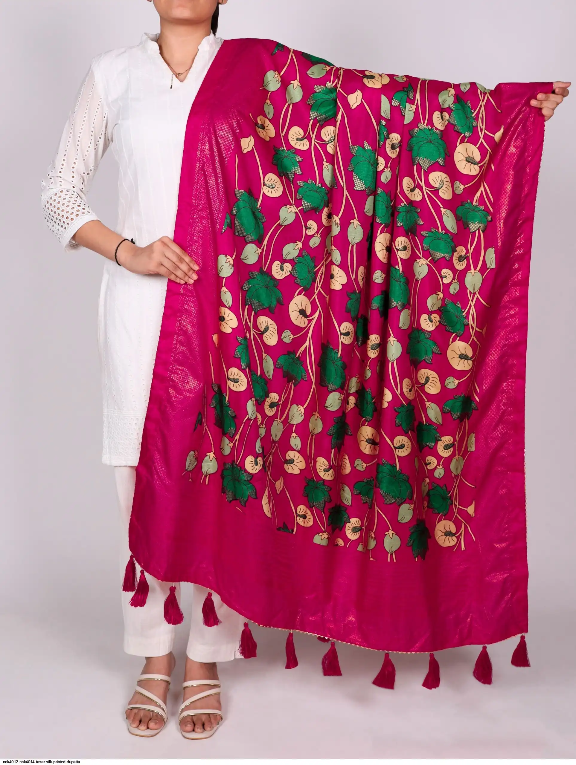 NNK4012 NNK4014 TASAR SILK PRINTED DUPATTA 12
