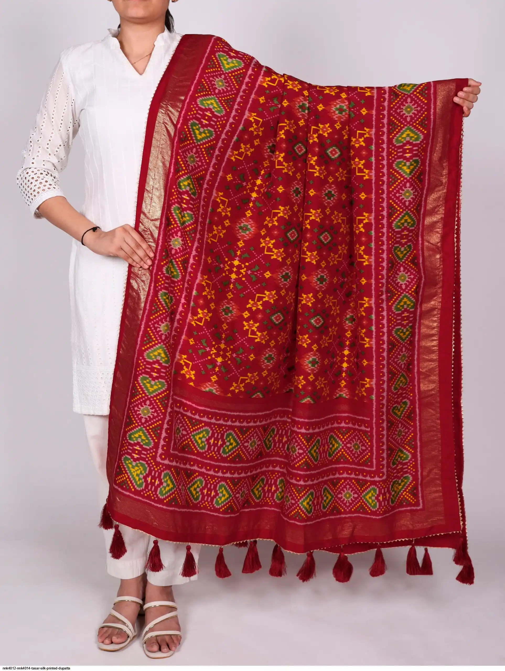 NNK4012 NNK4014 TASAR SILK PRINTED DUPATTA 9