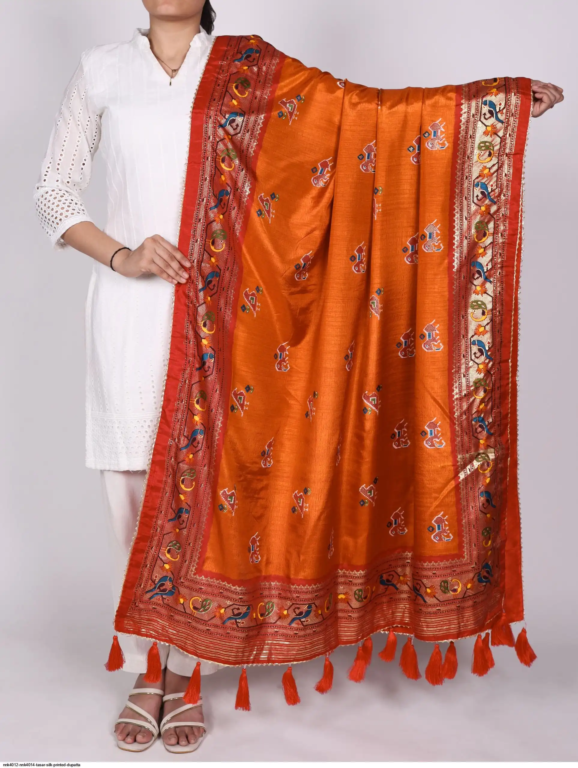 NNK4012 NNK4014 TASAR SILK PRINTED DUPATTA 5