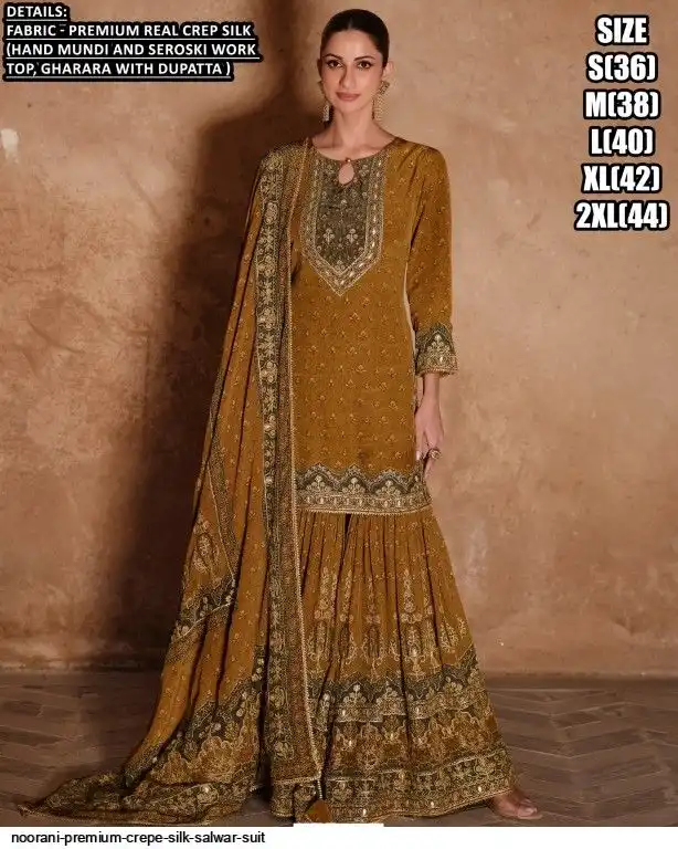 NOORANI PREMIUM CREPE SILK SALWAR SUIT C