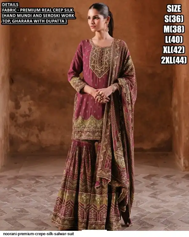 NOORANI PREMIUM CREPE SILK SALWAR SUIT B