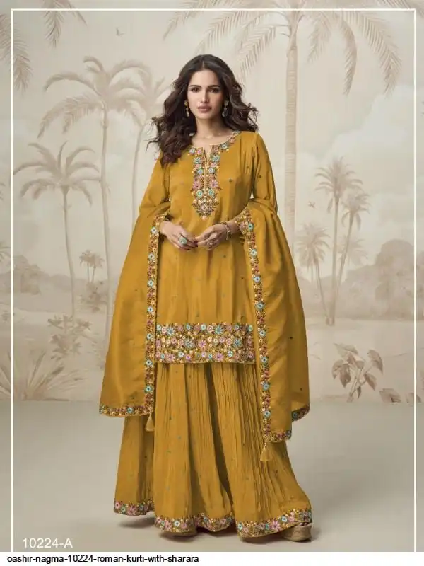 OASHIR NAGMA 10224 ROMAN KURTI WITH SHARARA 3