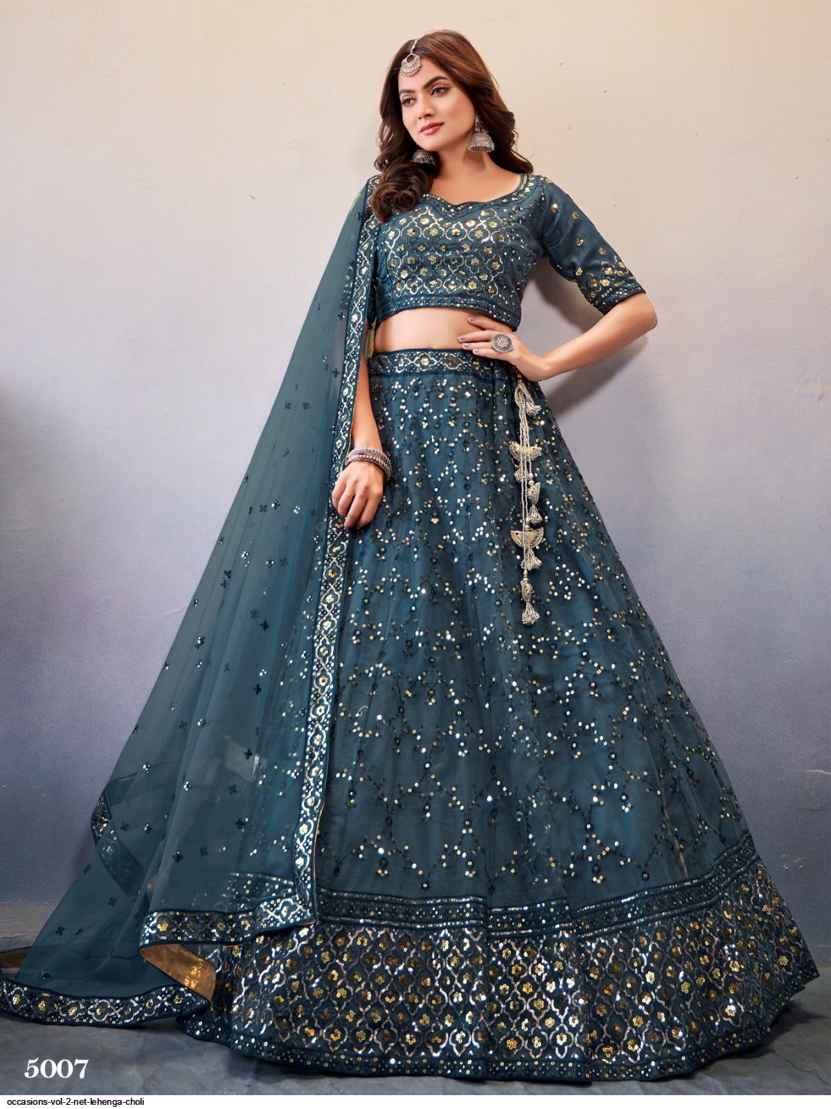 Buy Party Wear Grey Satin Silk Lehenga Choli With Sequence Embroidery Work  and Organza Dupatta for Women, Designer Lehenga, Wedding Guest Outfit  Online in India - Etsy