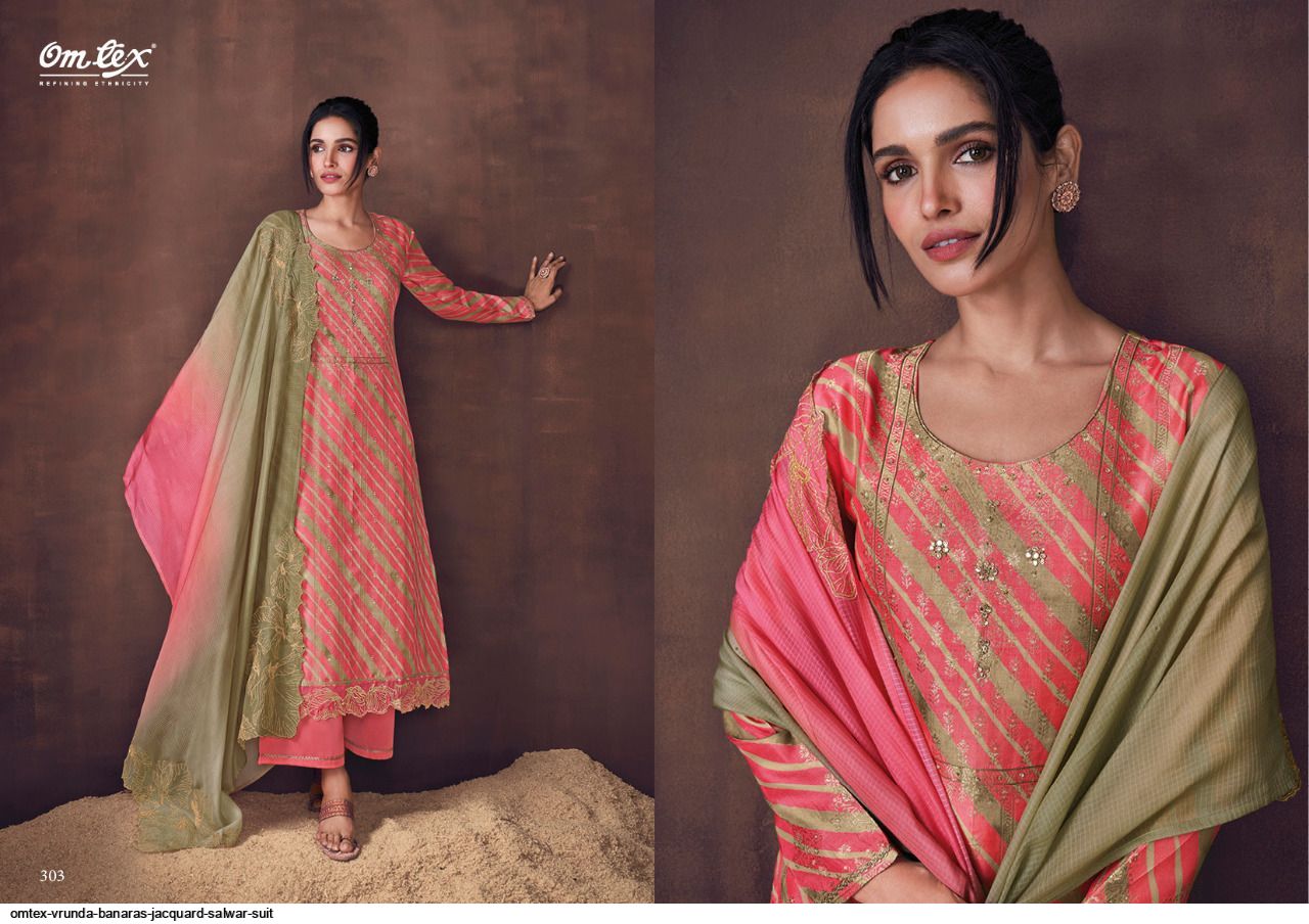 OMTEX VRUNDA BANARAS JACQUARD salwar suit