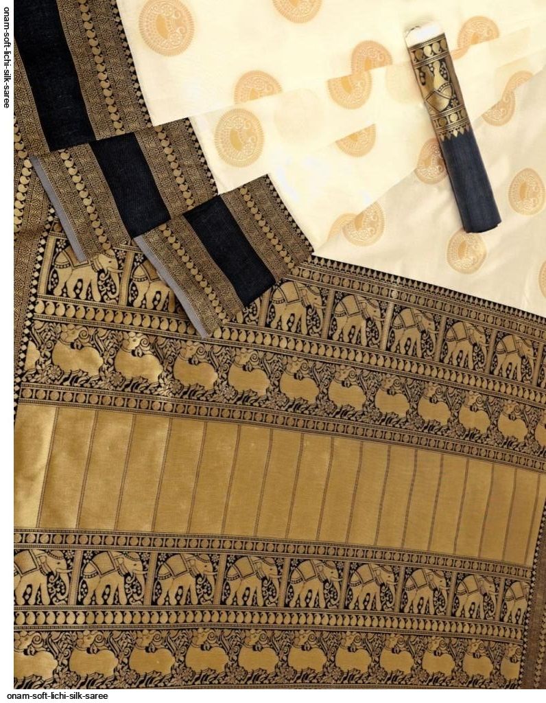 ONAM SOFT LICHI SILK SAREE