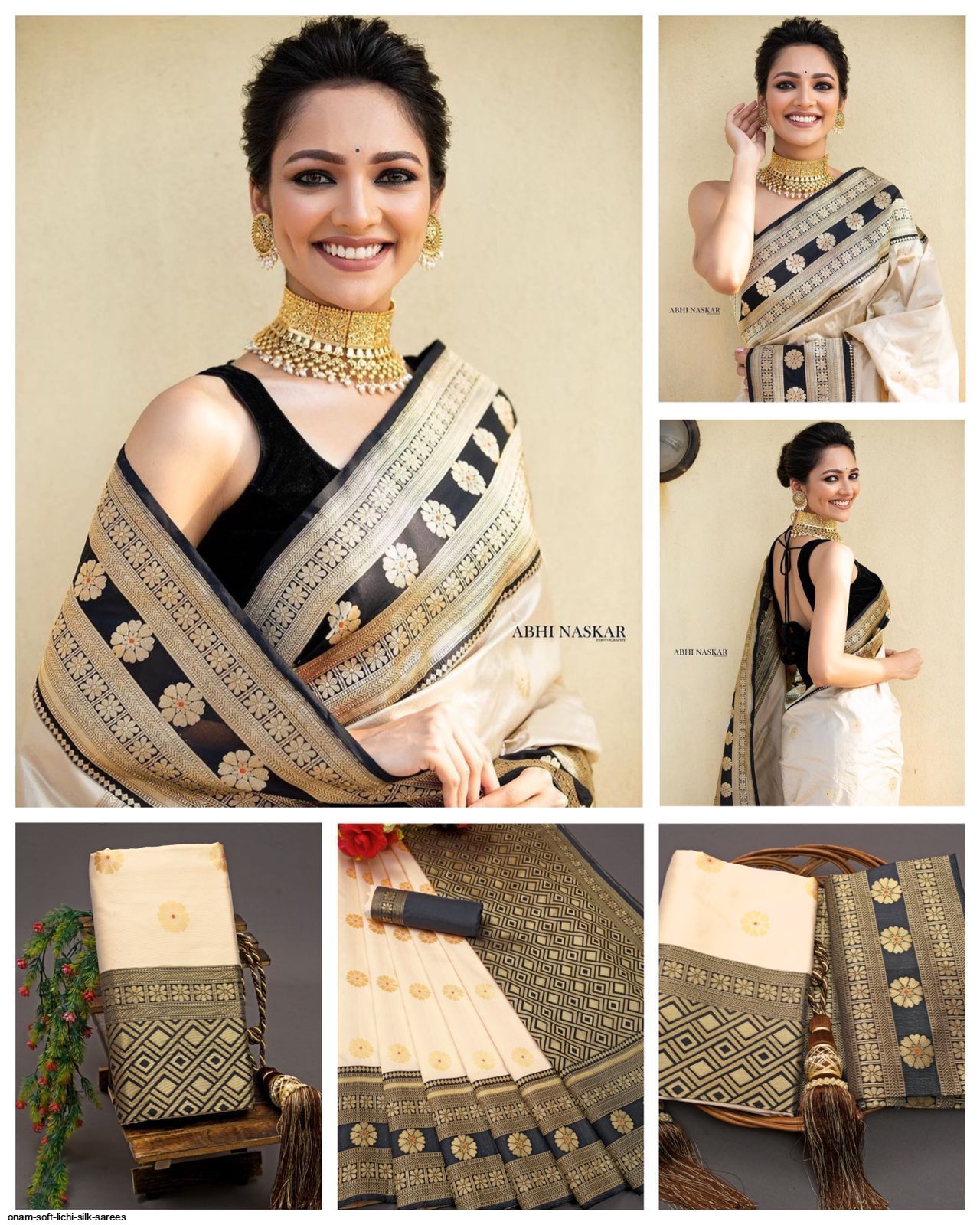 ONAM SOFT LICHI SILK SAREES ONAM SOFT LICHI SILK SAREES