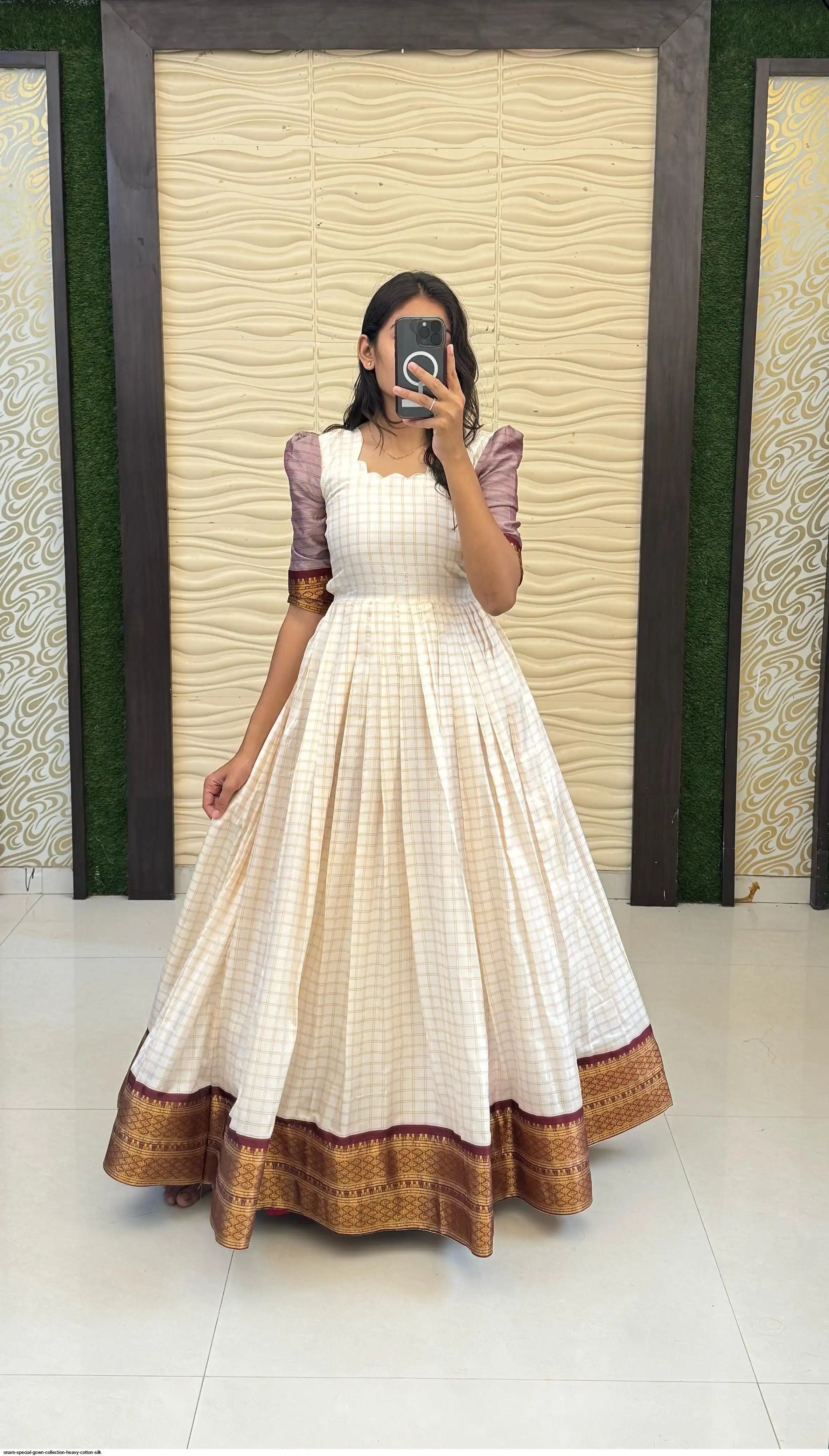 ONAM SPECIAL GOWN COLLECTION HEAVY COTTON SILK F