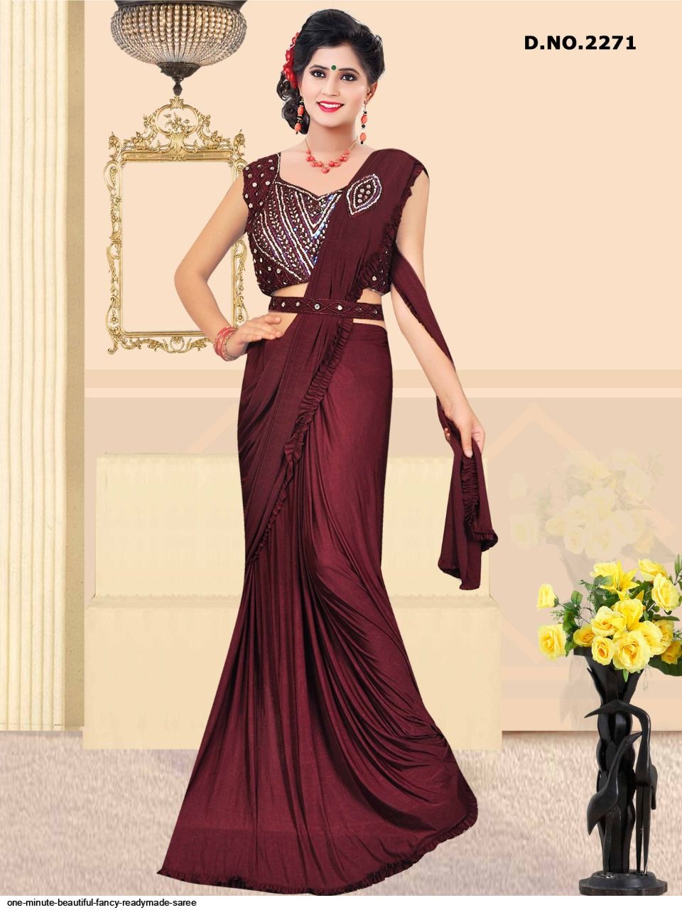 Amoha 272A To 272D Series Readymade Saree Exporters in India - The Ethnic  World