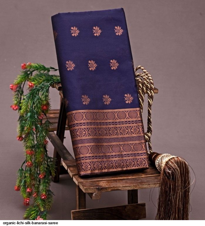 ORGANIC LICHI SILK BANARASI SAREE