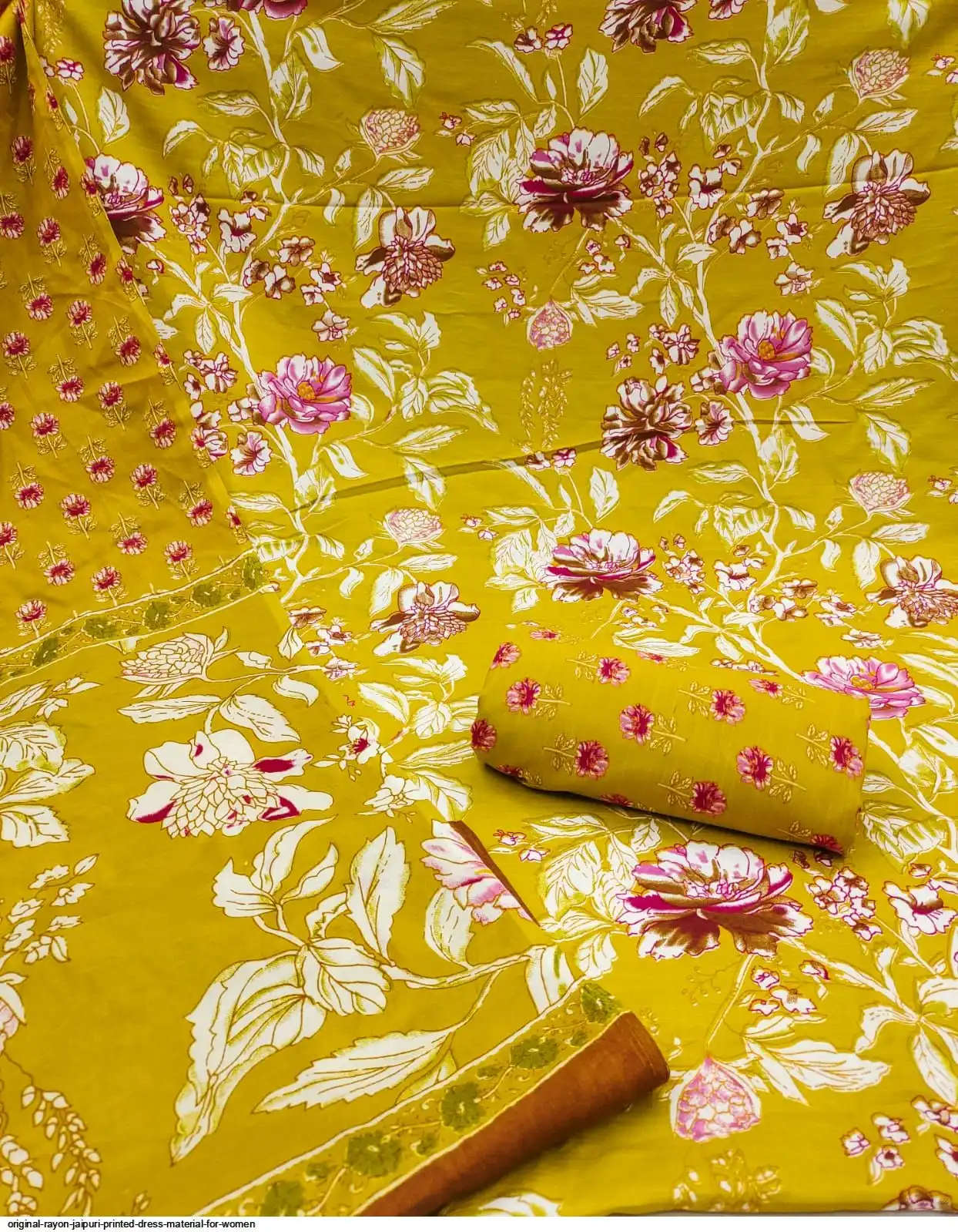 jaipuri printed cotton dress materials Buy Brown Jaipuri Print Design Pure Cotton Unstitched Dress Material Set Shop Karishma