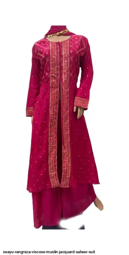 OSAYU RANGREZA VISCOSE MUSLIN JACQUARD SALWAR SUIT 2