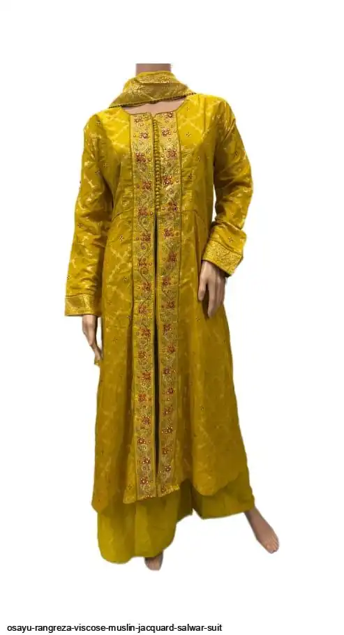 OSAYU RANGREZA VISCOSE MUSLIN JACQUARD SALWAR SUIT 1