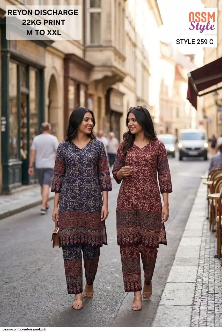 OSSM COMBO SET REYON KURTI 259C
