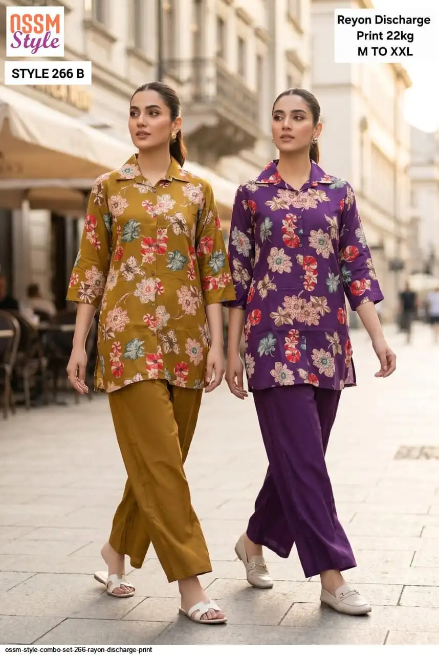 OSSM STYLE COMBO SET 266 RAYON DISCHARGE PRINT 3