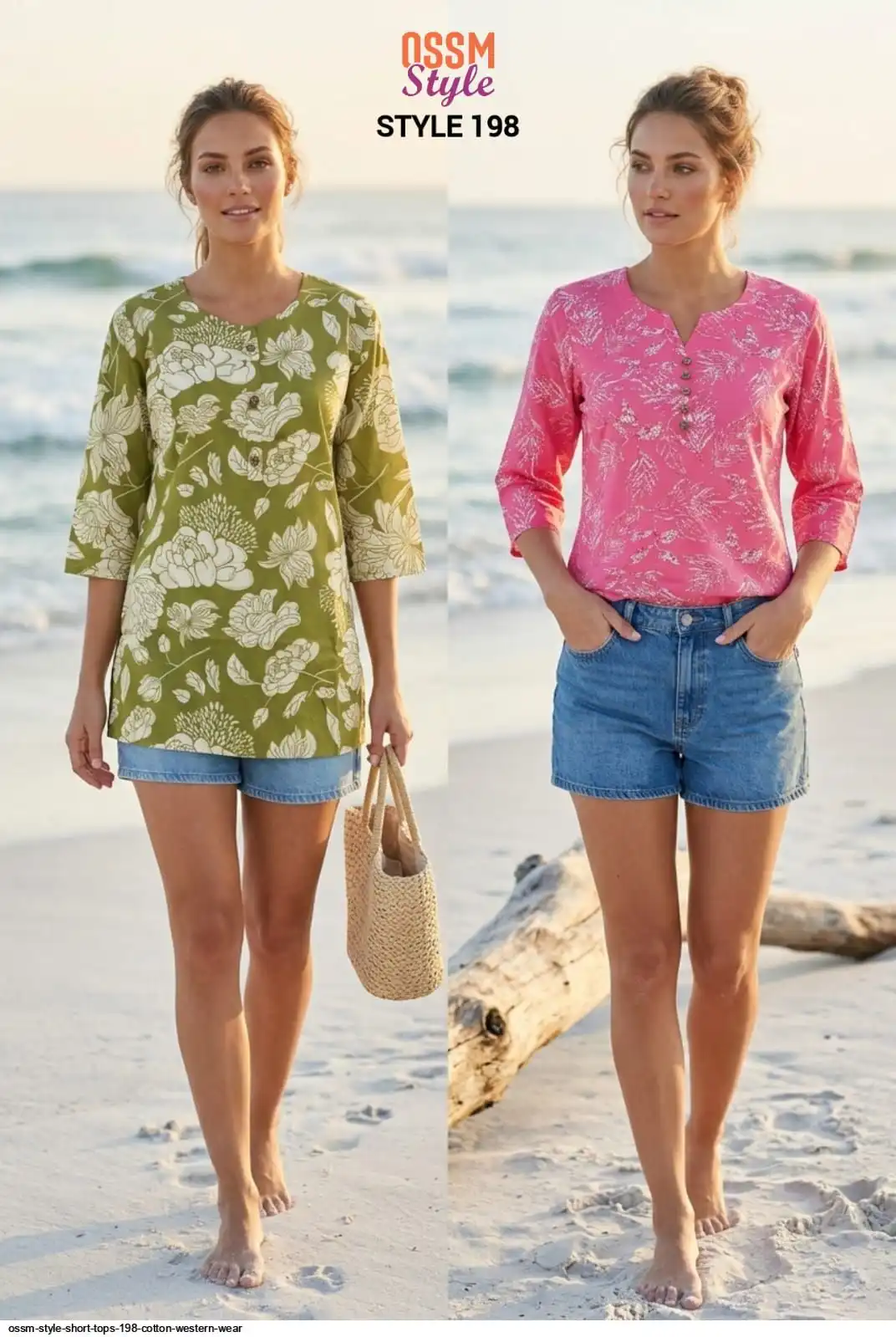 OSSM STYLE SHORT TOPS 198 COTTON WESTERN WEAR