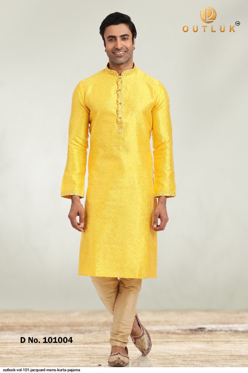 Outlook Vol 101 Jacquard Mens Kurta Pajama