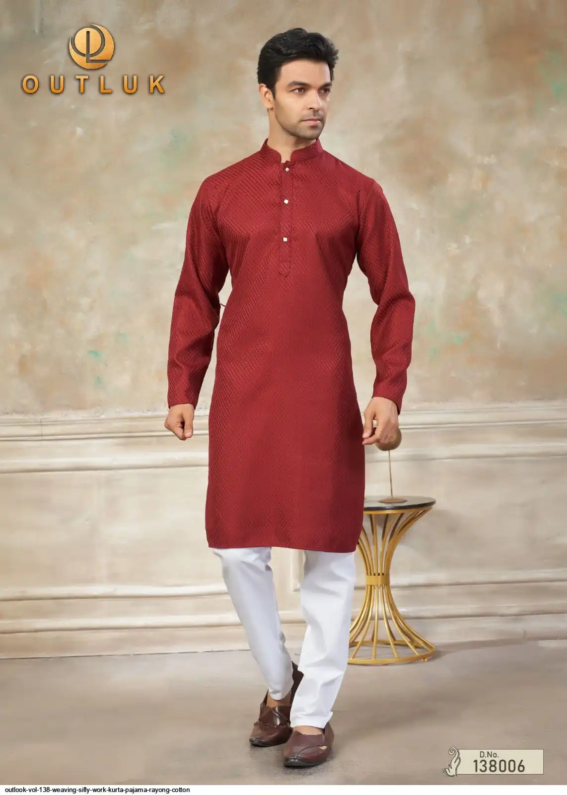 OUTLOOK VOL 138 WEAVING SIFLY WORK KURTA PAJAMA RAYONG COTTON 138006