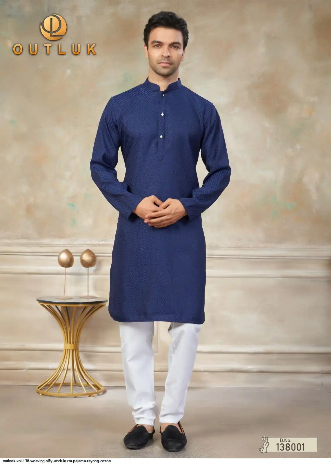 OUTLOOK VOL 138 WEAVING SIFLY WORK KURTA PAJAMA RAYONG COTTON 138001