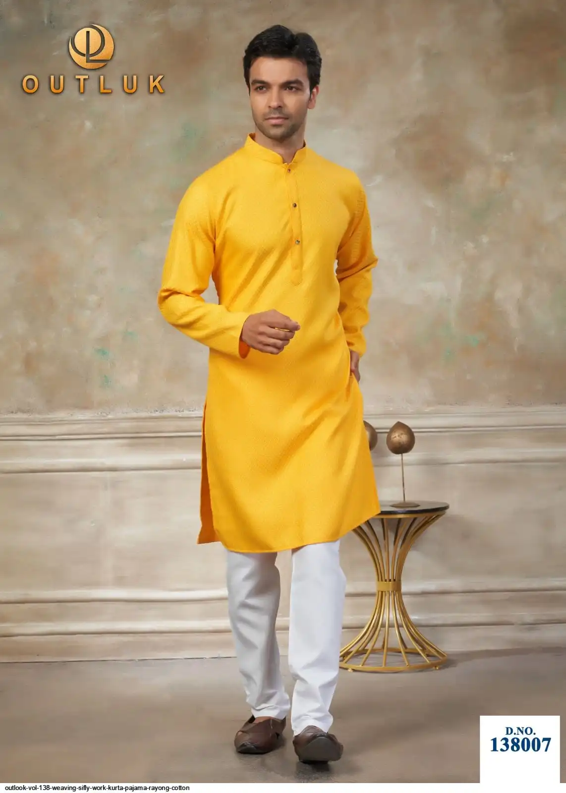 OUTLOOK VOL 138 WEAVING SIFLY WORK KURTA PAJAMA RAYONG COTTON 138007