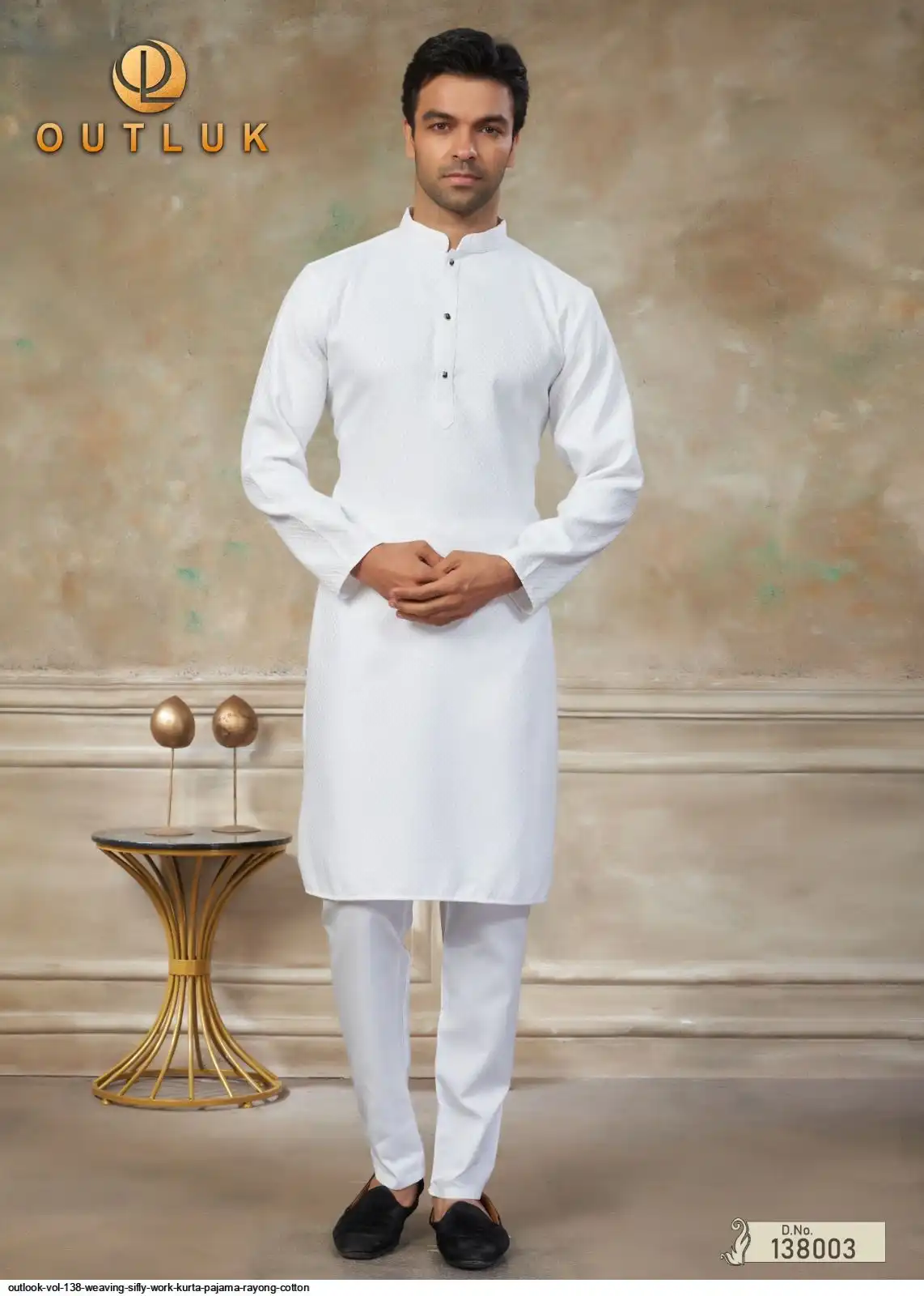 OUTLOOK VOL 138 WEAVING SIFLY WORK KURTA PAJAMA RAYONG COTTON 138003