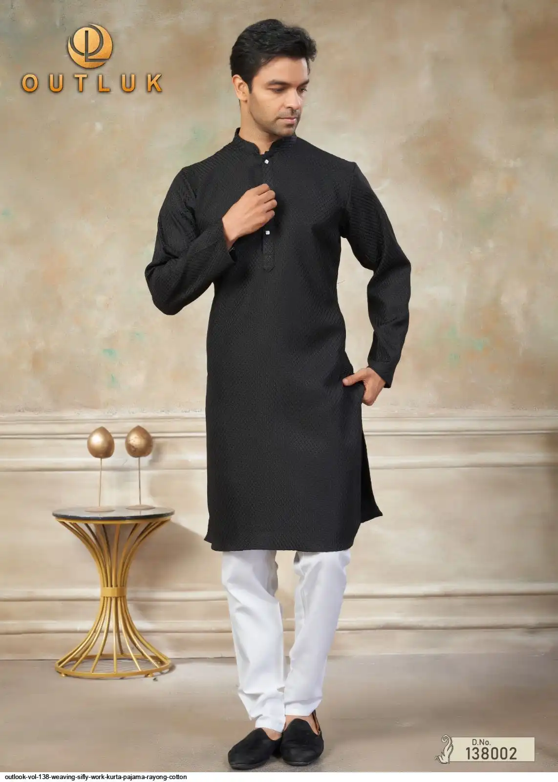 OUTLOOK VOL 138 WEAVING SIFLY WORK KURTA PAJAMA RAYONG COTTON 138002