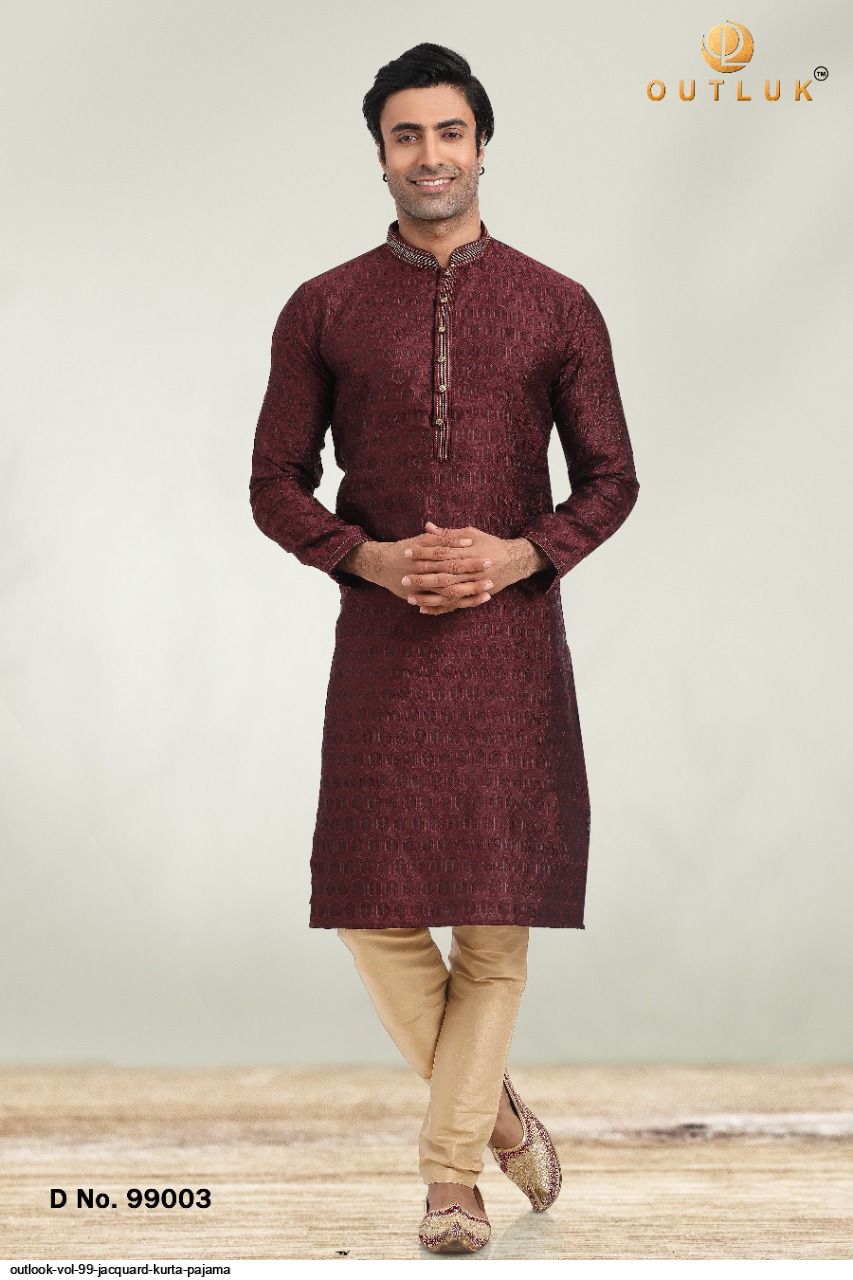 Outlook Vol 99 Jacquard Kurta Pajama