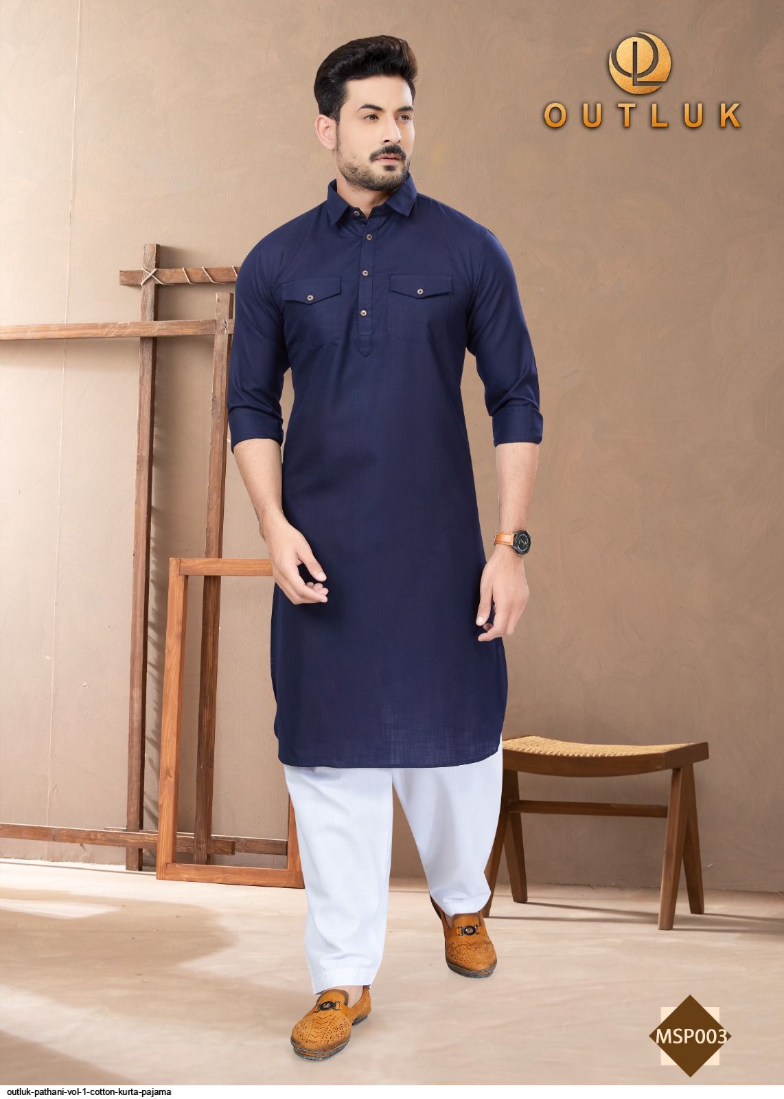 OUTLUK PATHANI VOL 1 COTTON KURTA PAJAMA MSP003