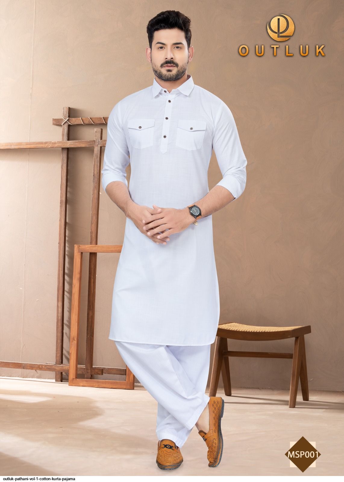 OUTLUK PATHANI VOL 1 COTTON KURTA PAJAMA MSP001