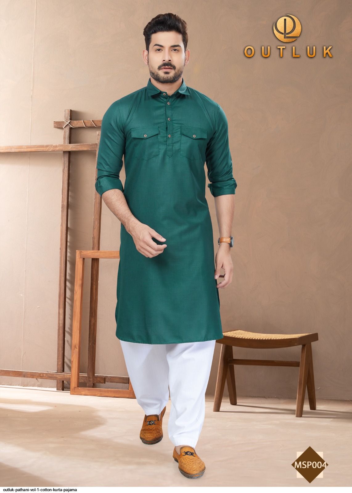 OUTLUK PATHANI VOL 1 COTTON KURTA PAJAMA MSP004
