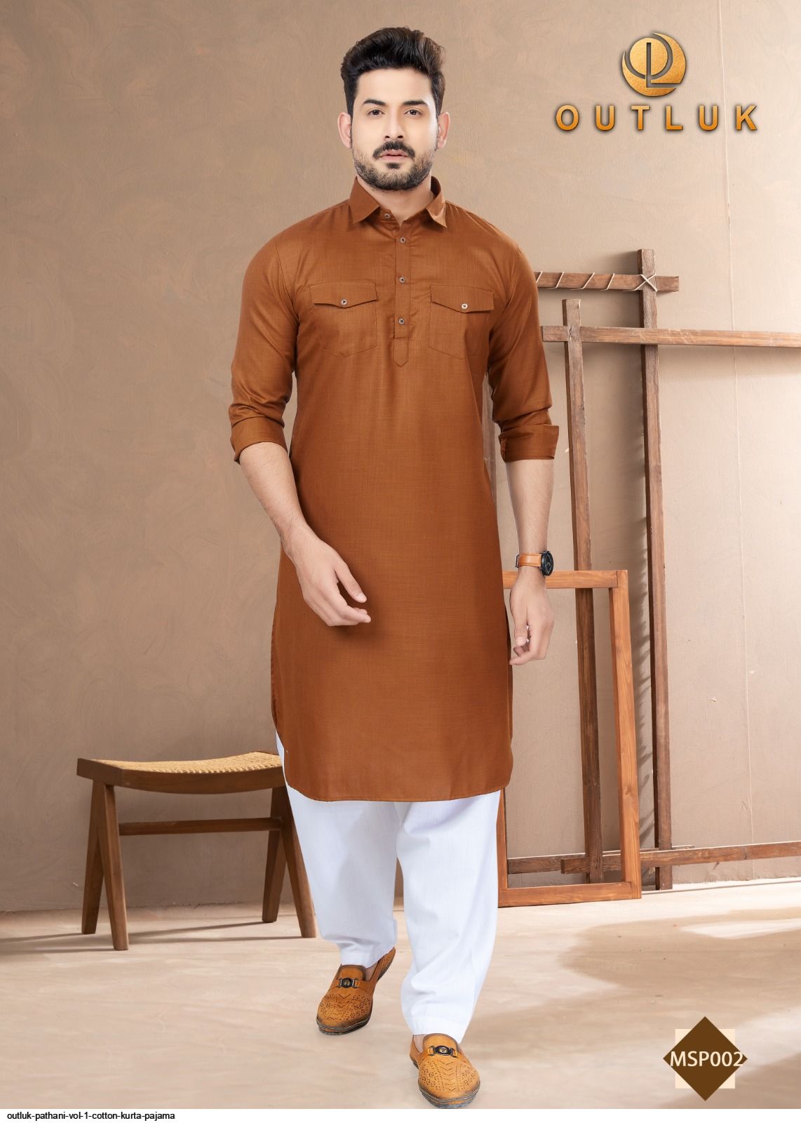 OUTLUK PATHANI VOL 1 COTTON KURTA PAJAMA MSP002