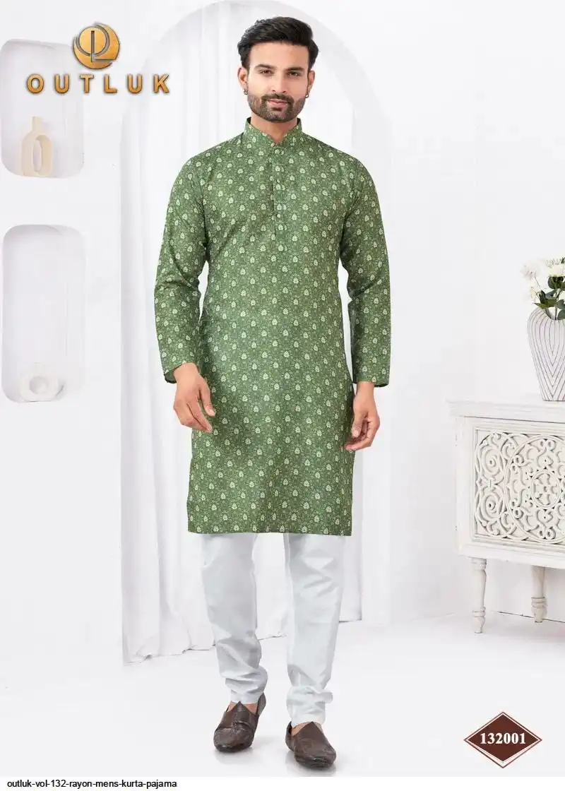 OUTLUK VOL 132 RAYON MENS KURTA PAJAMA A