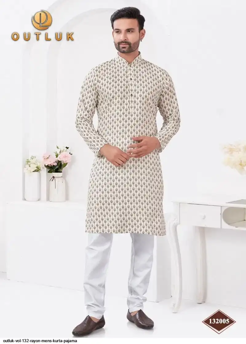 OUTLUK VOL 132 RAYON MENS KURTA PAJAMA E