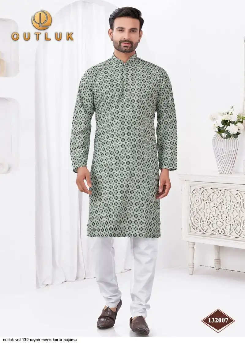 OUTLUK VOL 132 RAYON MENS KURTA PAJAMA G