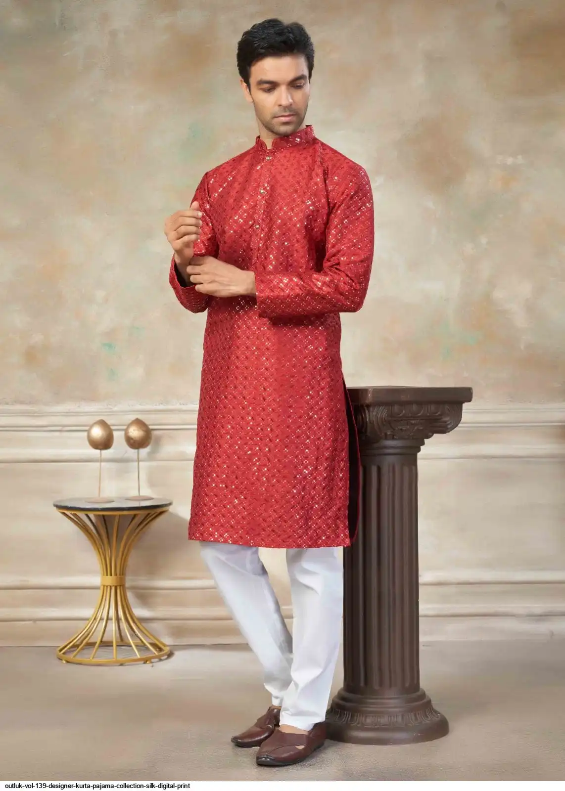 OUTLUK VOL 139 DESIGNER KURTA PAJAMA COLLECTION SILK DIGITAL PRINT D