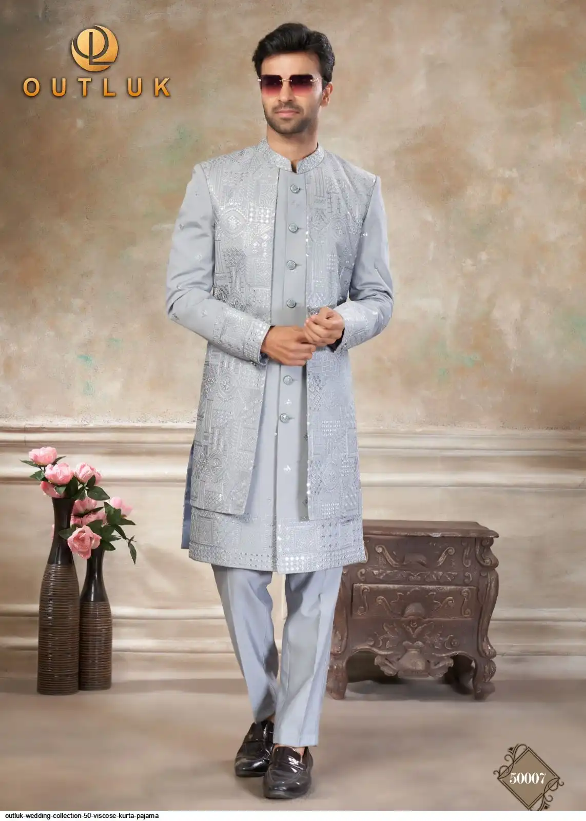 OUTLUK WEDDING COLLECTION 50 VISCOSE KURTA PAJAMA A