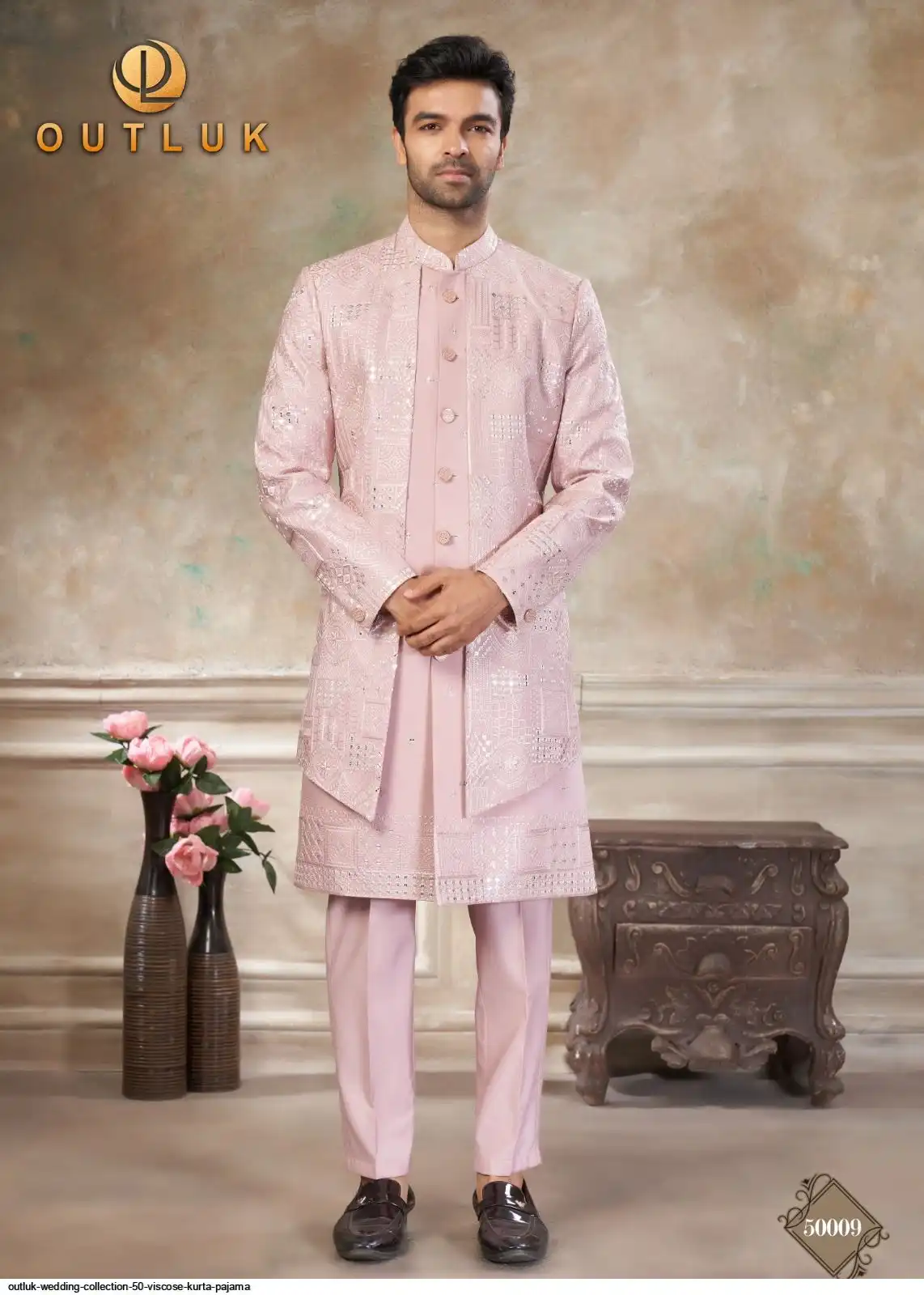 OUTLUK WEDDING COLLECTION 50 VISCOSE KURTA PAJAMA C