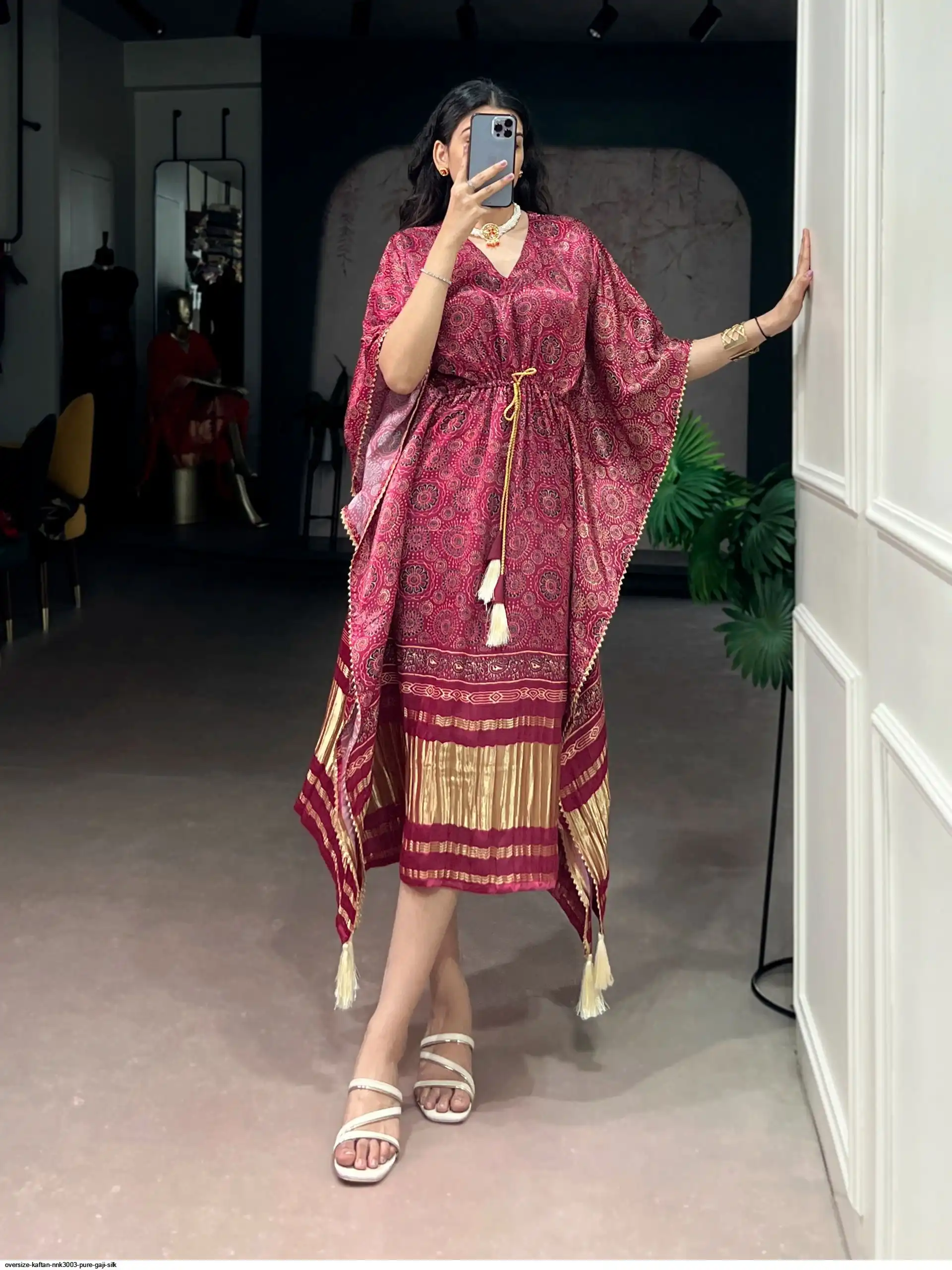 OVERSIZE KAFTAN NNK3003 PURE GAJI SILK 2