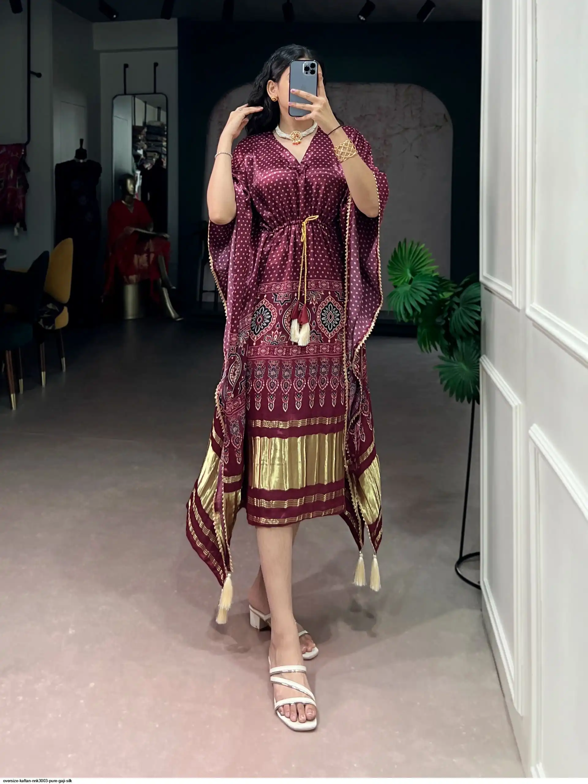 OVERSIZE KAFTAN NNK3003 PURE GAJI SILK 4