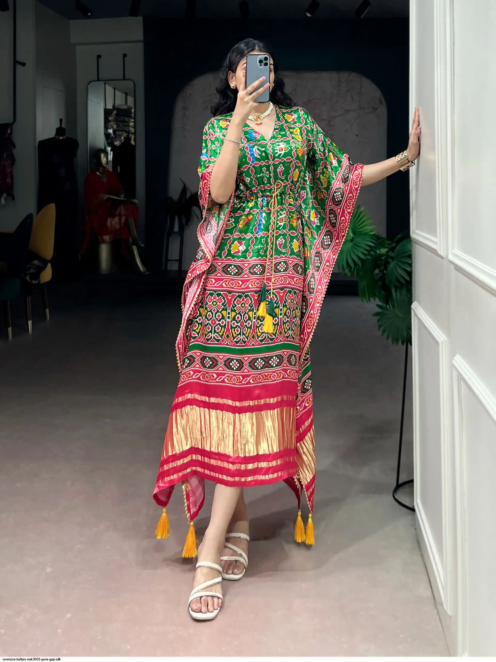 OVERSIZE KAFTAN NNK3003 PURE GAJI SILK 5