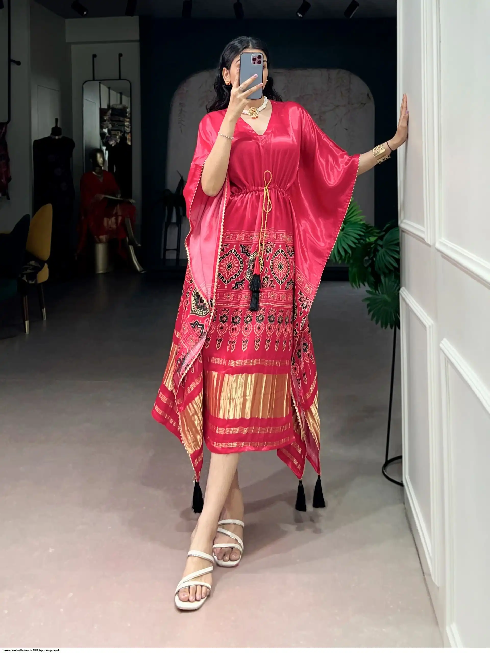 OVERSIZE KAFTAN NNK3003 PURE GAJI SILK 6