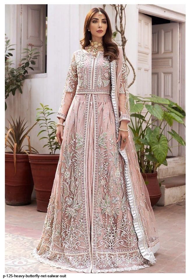 P 125 Heavy ButterFly Net SALWAR SUIT