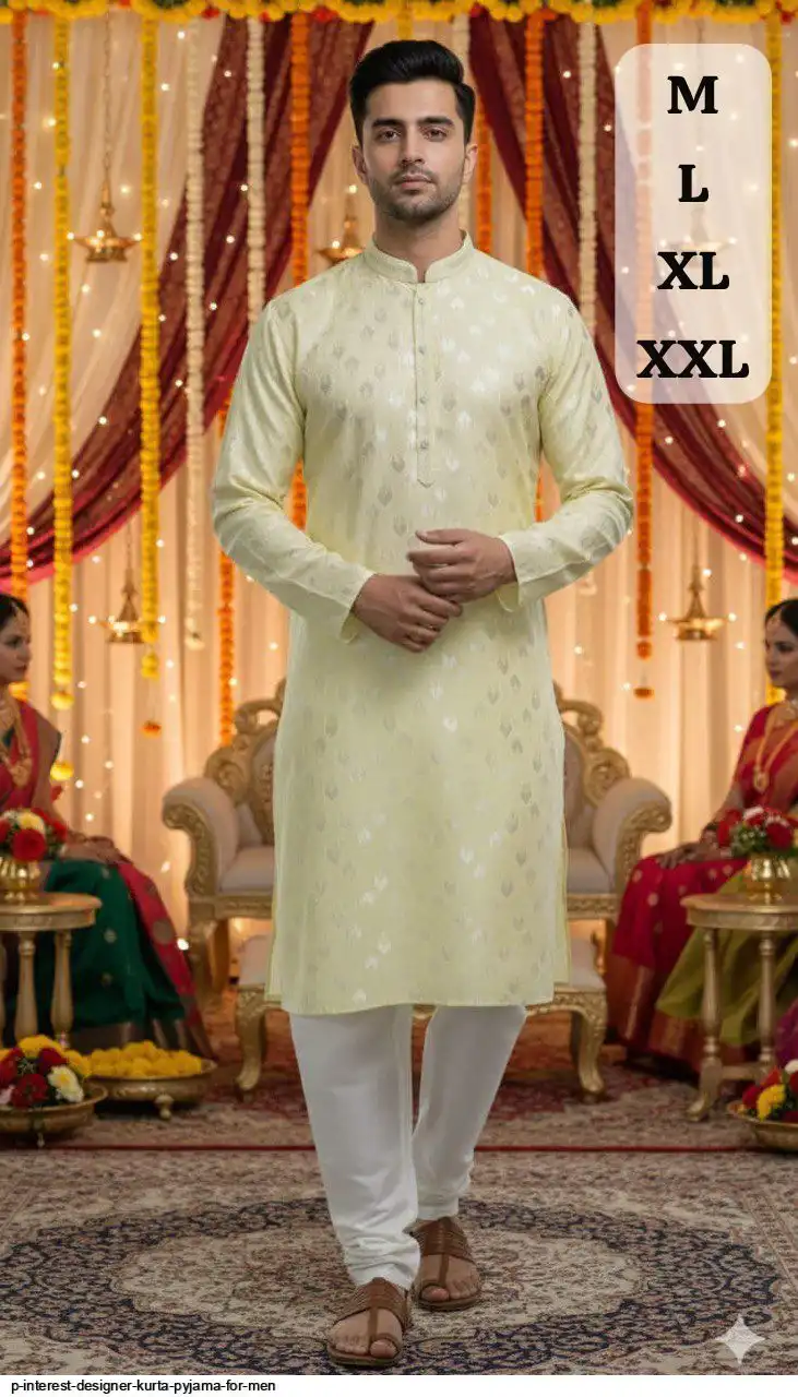 P INTEREST DESIGNER KURTA PYJAMA FOR MEN 3