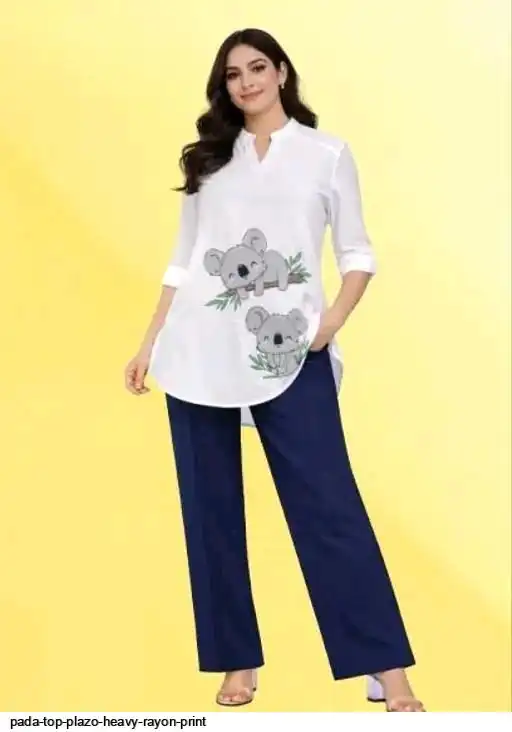 PADA TOP PLAZO HEAVY RAYON PRINT B