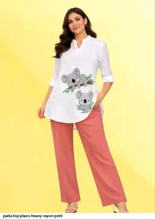 PADA TOP PLAZO HEAVY RAYON PRINT C