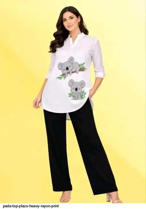 PADA TOP PLAZO HEAVY RAYON PRINT F